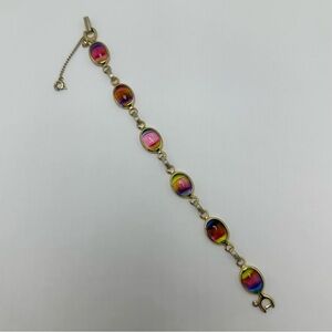 1964 Vintage Sarah Coventry Glass Rainbow Bracelet